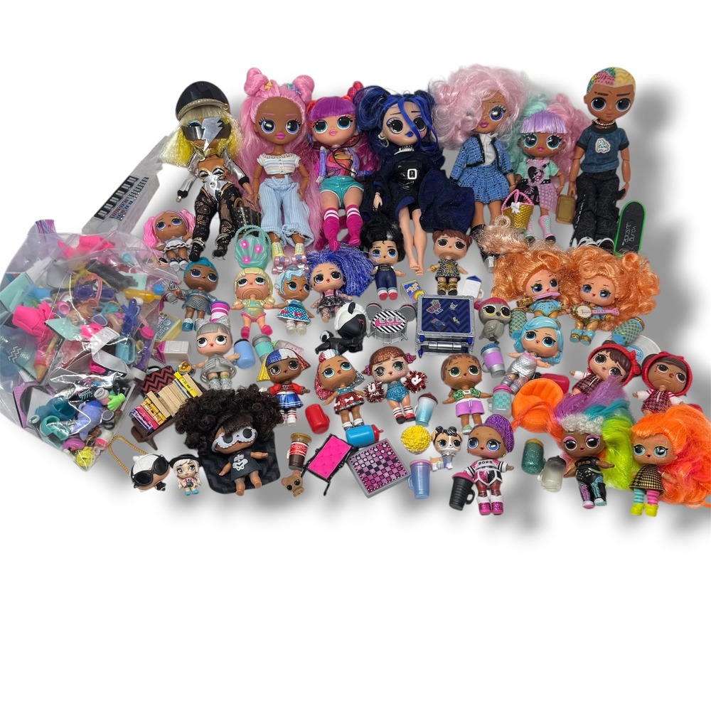 LOL Surprise OMG Dolls and Lil Sisters Massive Accessory Lot MGA Entertainment